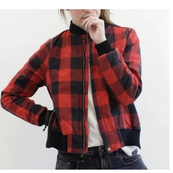 NSF Bomber Jacket Flannel Check - Picture 2 of 5